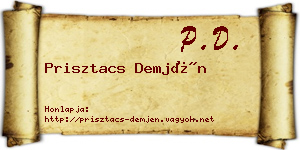 Prisztacs Demjén névjegykártya